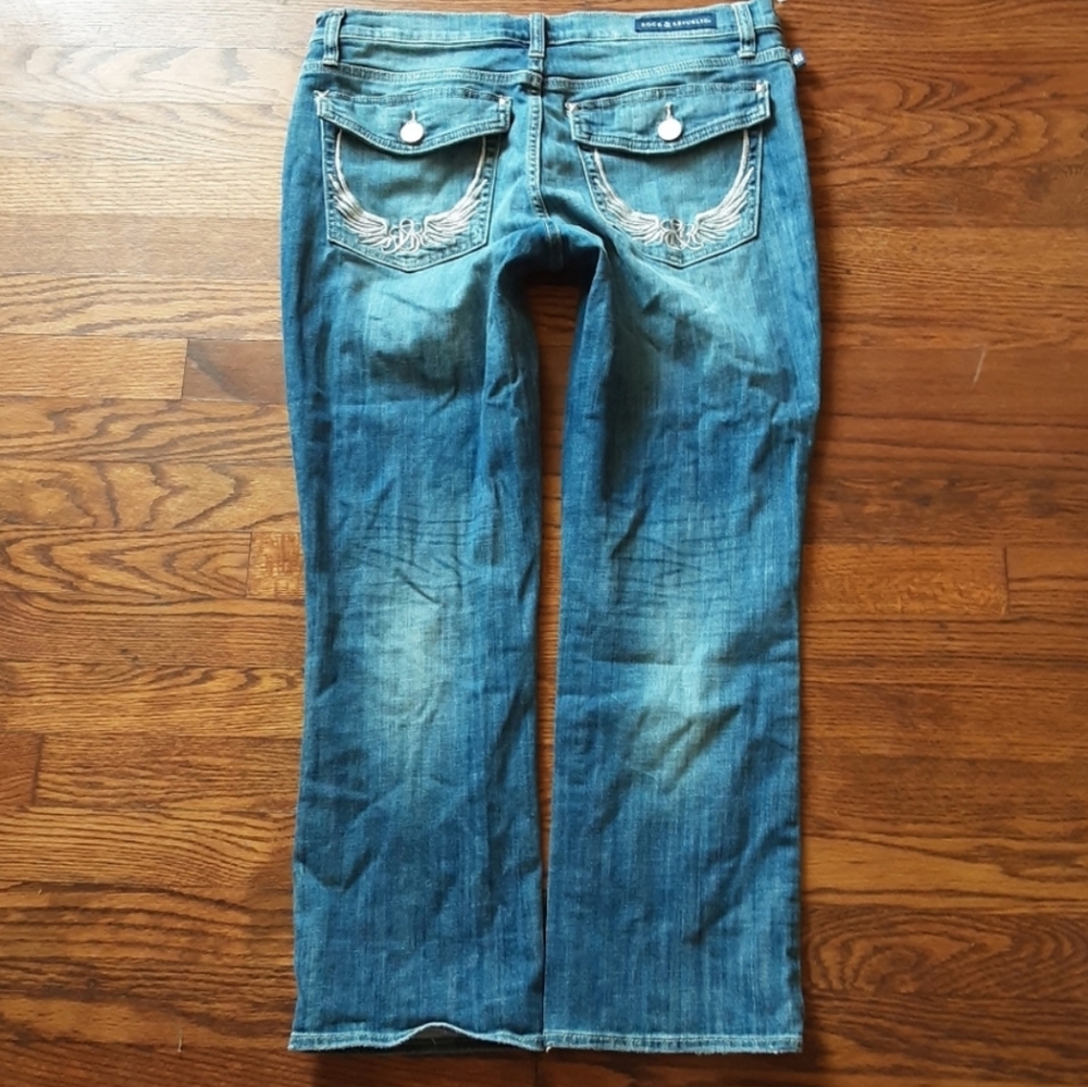 Rock & Republic Jeans Skinny Leg Size 14/32 Flap Pocket Crop NWOT - Picture 6 of 12